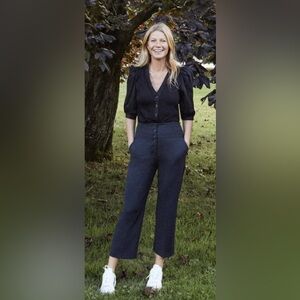 G. Label by Goop Carter Military Black button front trousers, size 8